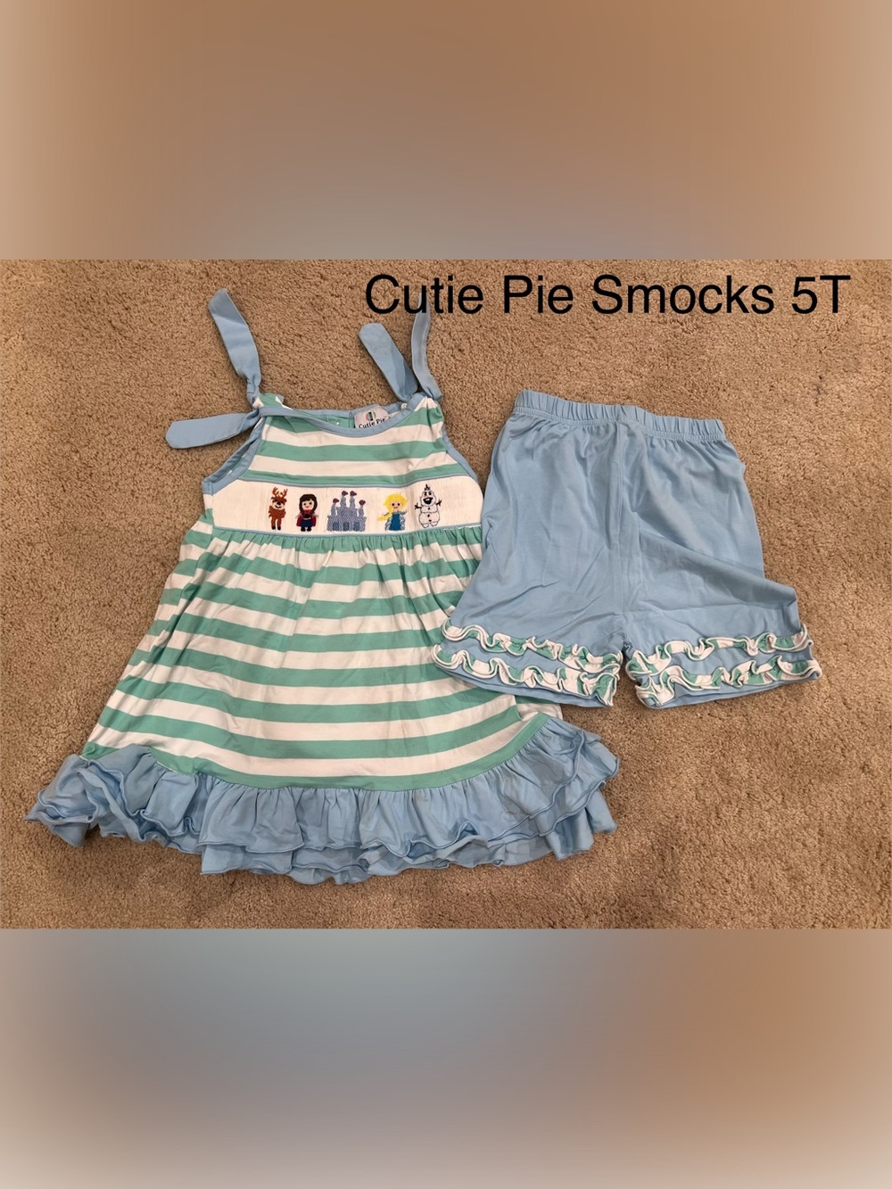 Smocked Frozen Shorts Set